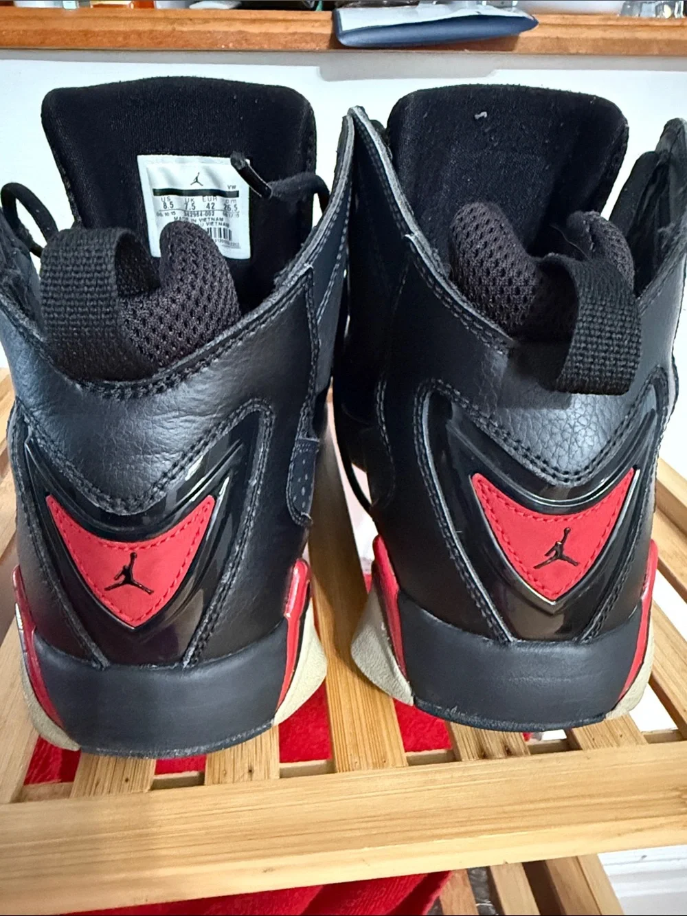 Jordan Black with Red Accent High-Top Sneakers